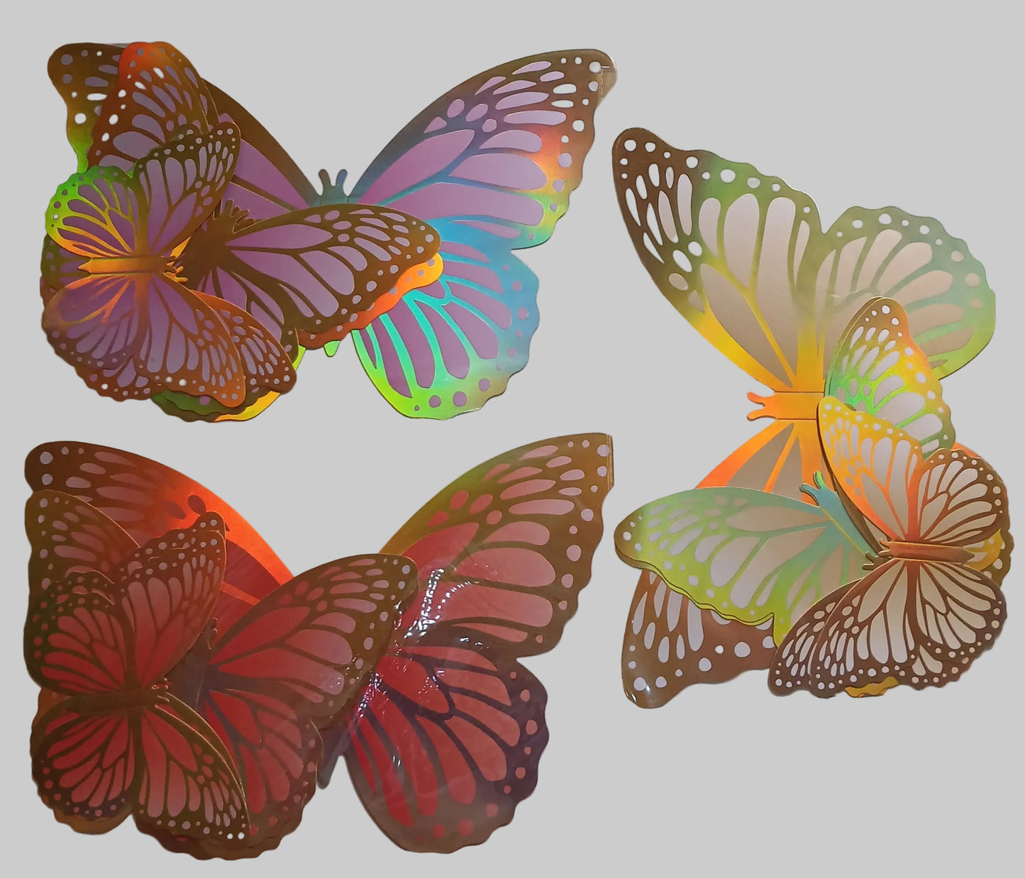 Paquete de 6 mariposas grandes