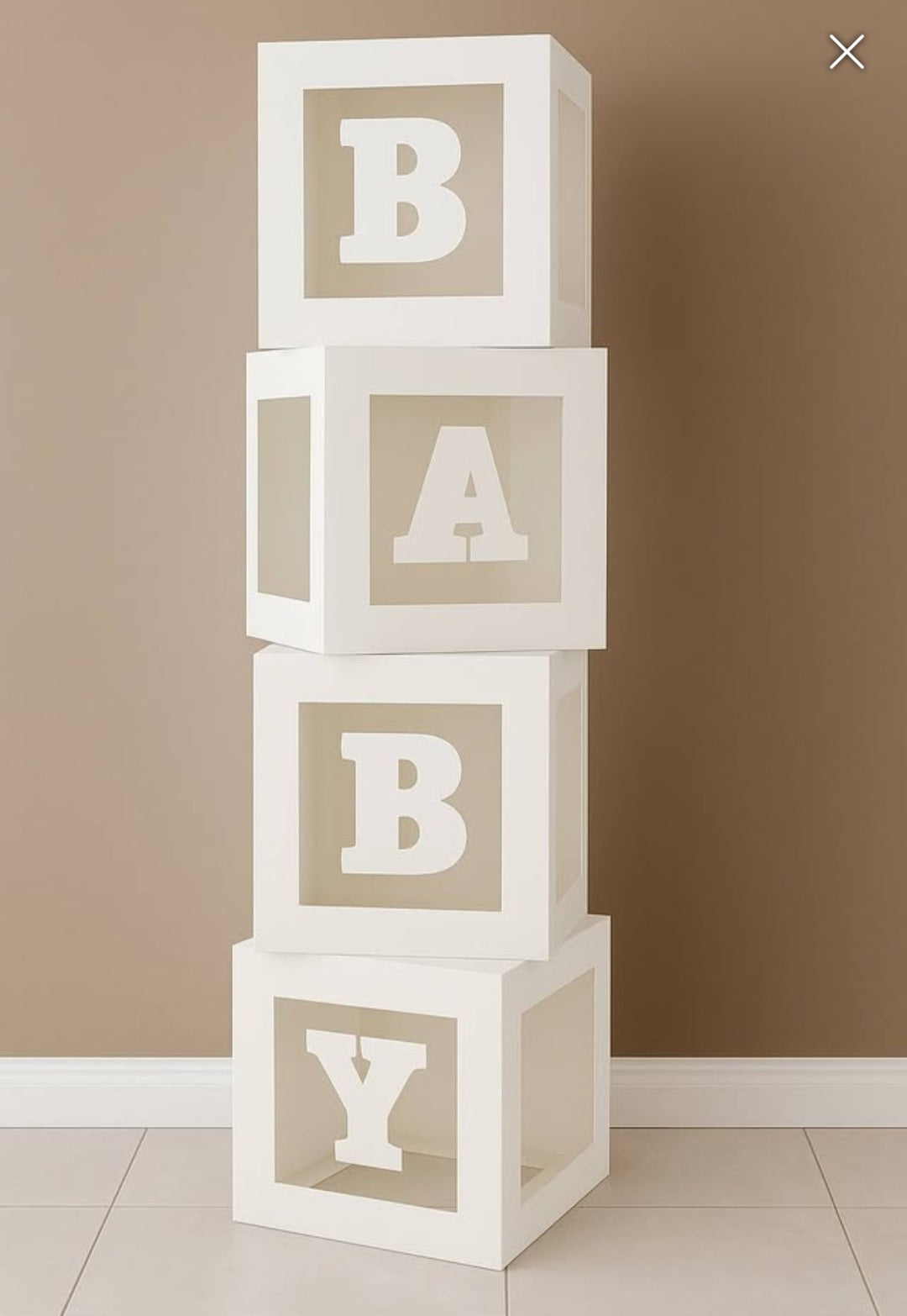 Set de 4 cajas Baby de 30x30 cm