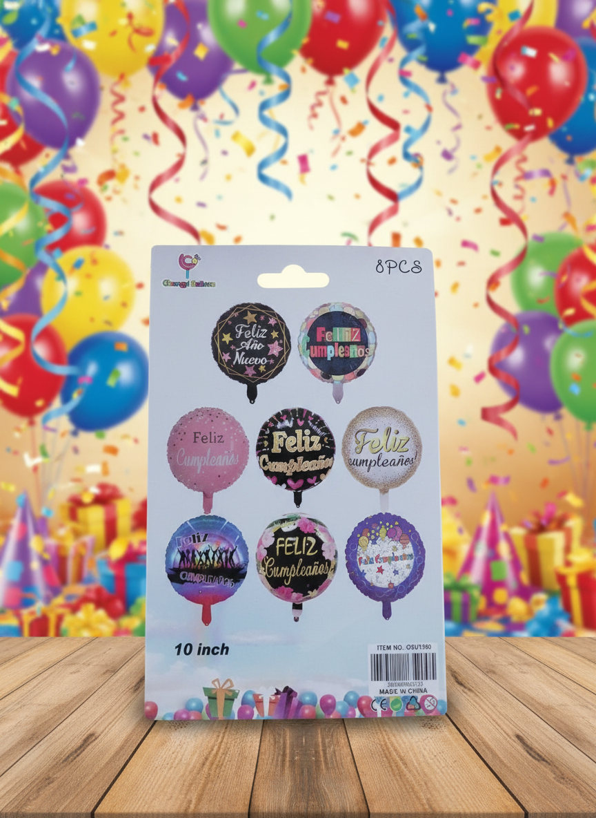 Paquetes de globos 8 piezas
