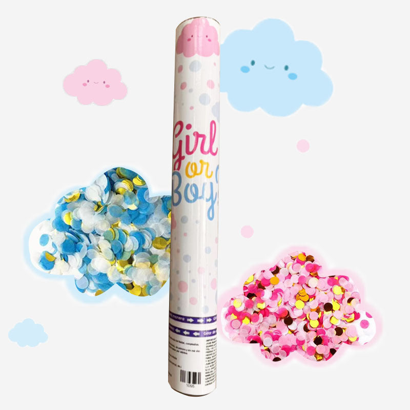 Bomba explosiva de condeti, para revelación de genero