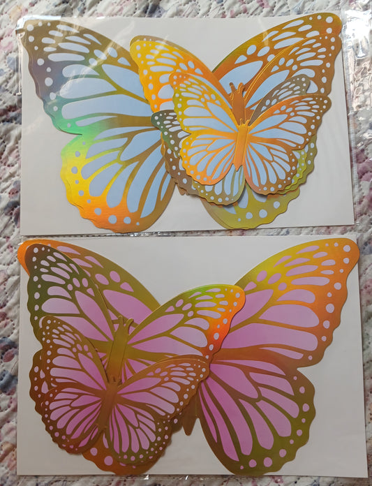 Paquete de 6 mariposas grandes