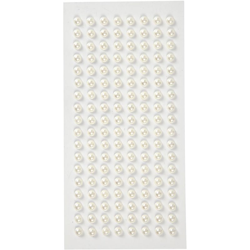 Perlas adhesivas decorativas.
