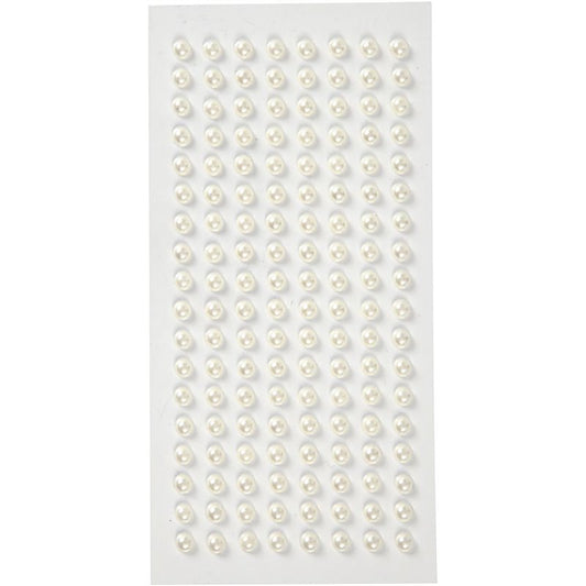 Perlas adhesivas decorativas.