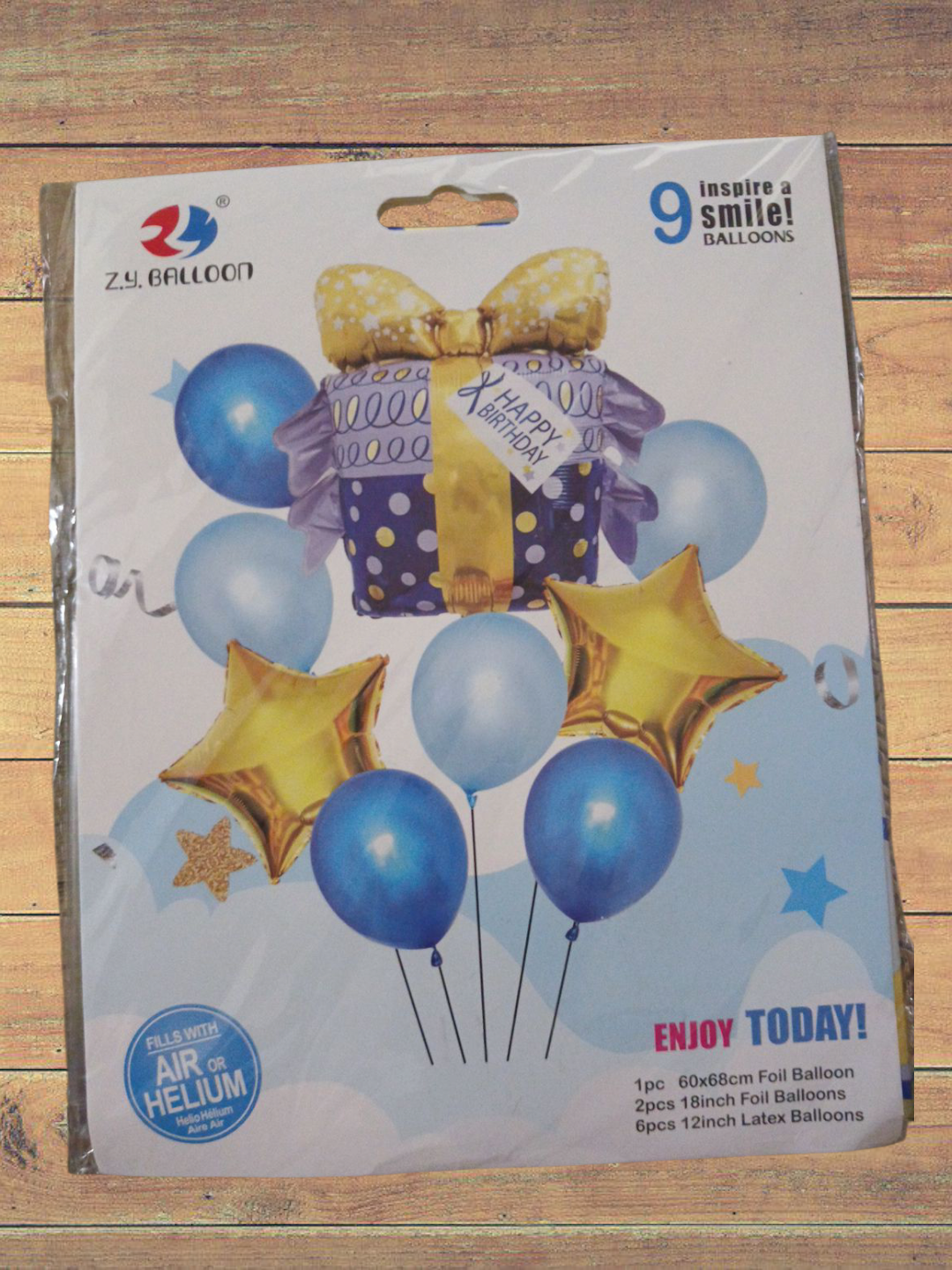 Paquete de globos de 9 piezas