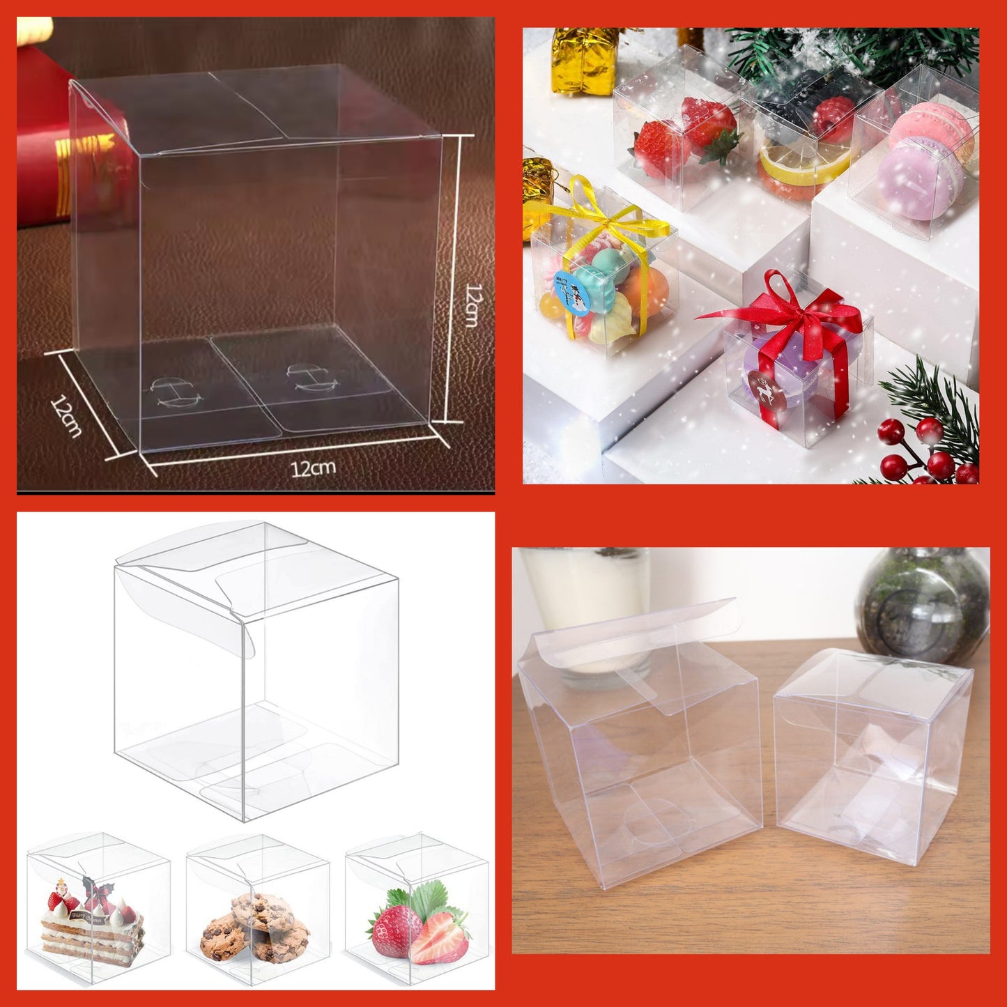 Caja transparente 12X12 cm