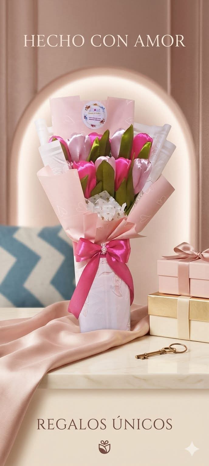 Ramo de 10 tulipanes eternos