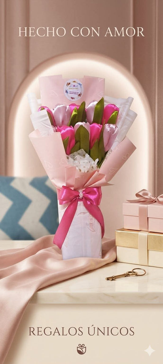 Ramo de 10 tulipanes eternos