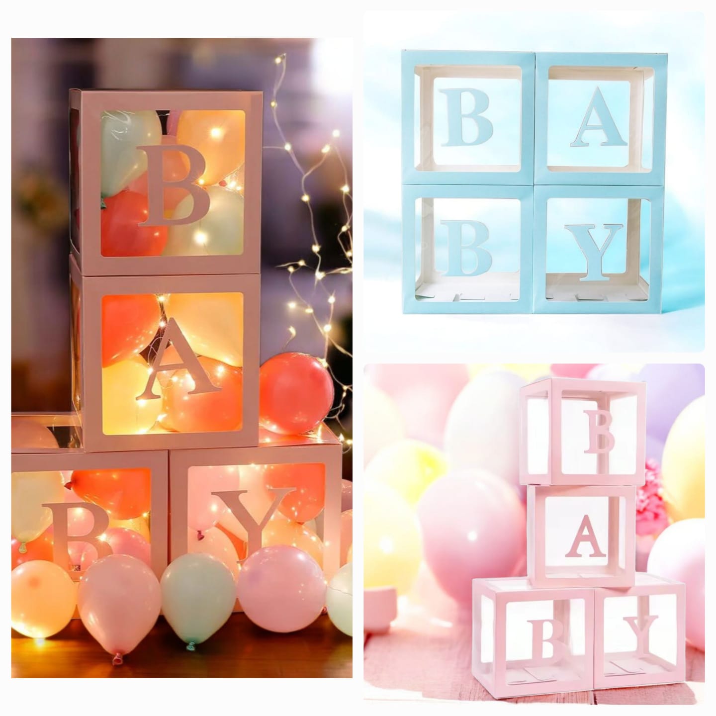 Set de 4 cajas Baby  de 30x30 cm