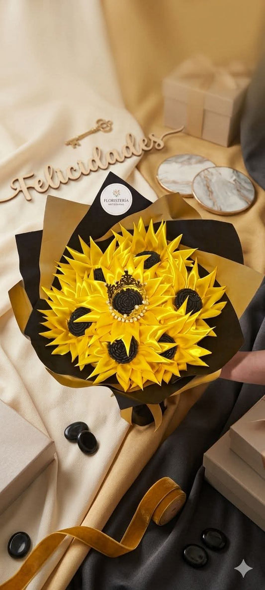 Ramo de 7 girasoles eternos