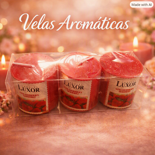 Sets de 3 velas decorativas