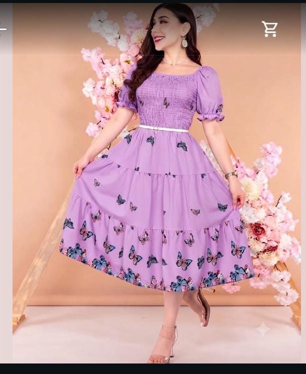 Vestido para dama estampado mariposas